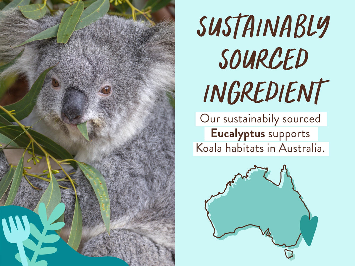 Babo Botanicals Eucalyptus Remedy 2-in-1 Bubble Bath & Wash pouring into a bath
