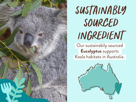 Babo Botanicals Eucalyptus Remedy 2-in-1 Bubble Bath & Wash pouring into a bath