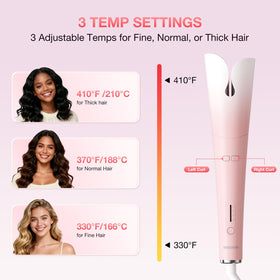 BABONIR Automatic Curling Iron showing 2-way rotation