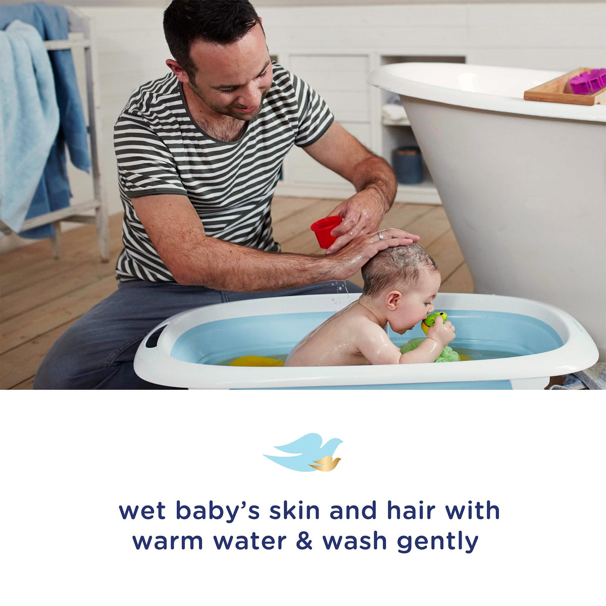Baby Dove Body Wash Rich Moisture packaging detail