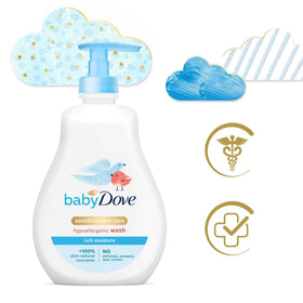 Baby Dove Body Wash Rich Moisture with baby bath toys