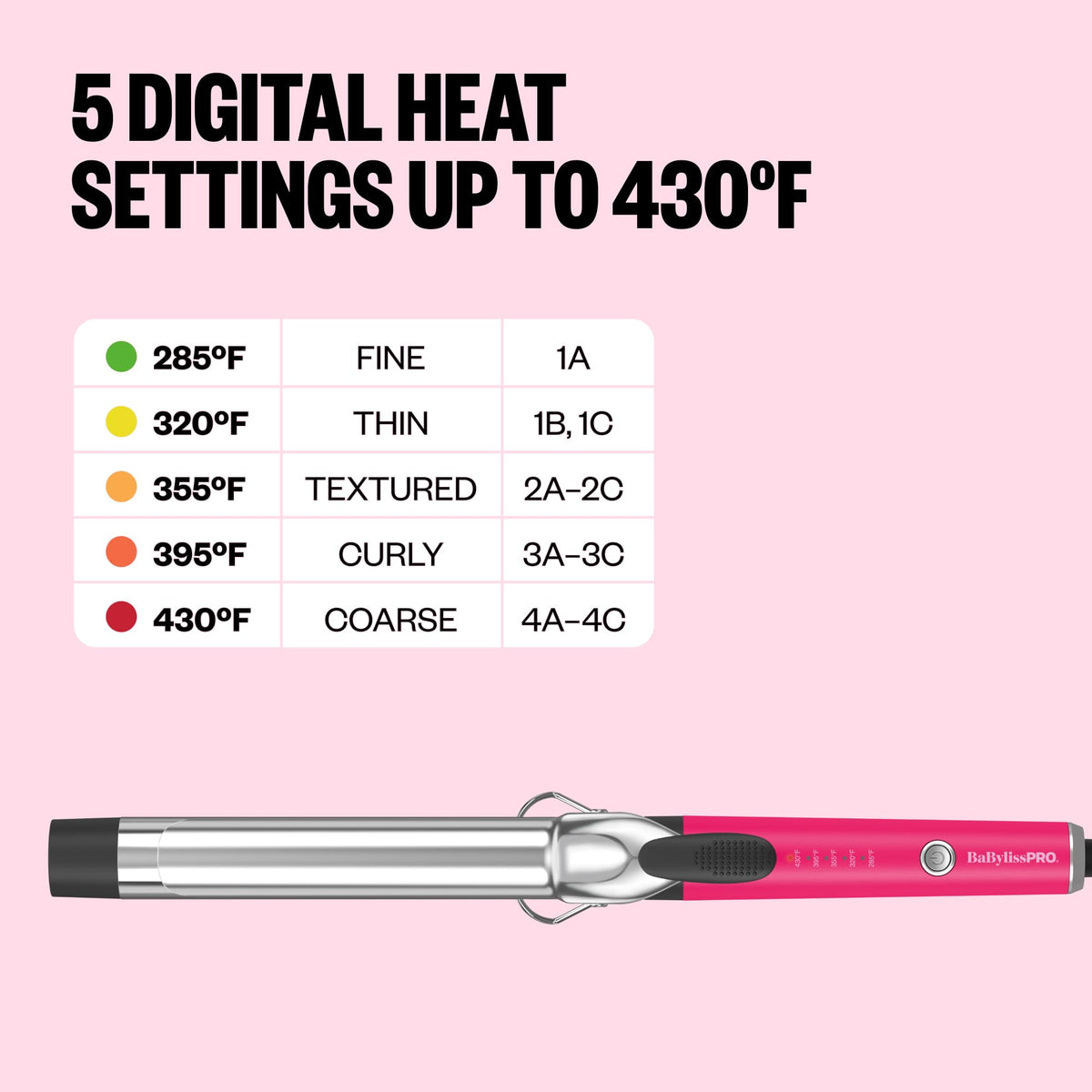 BaBylissPRO curling iron in limited edition Iced Blue finish