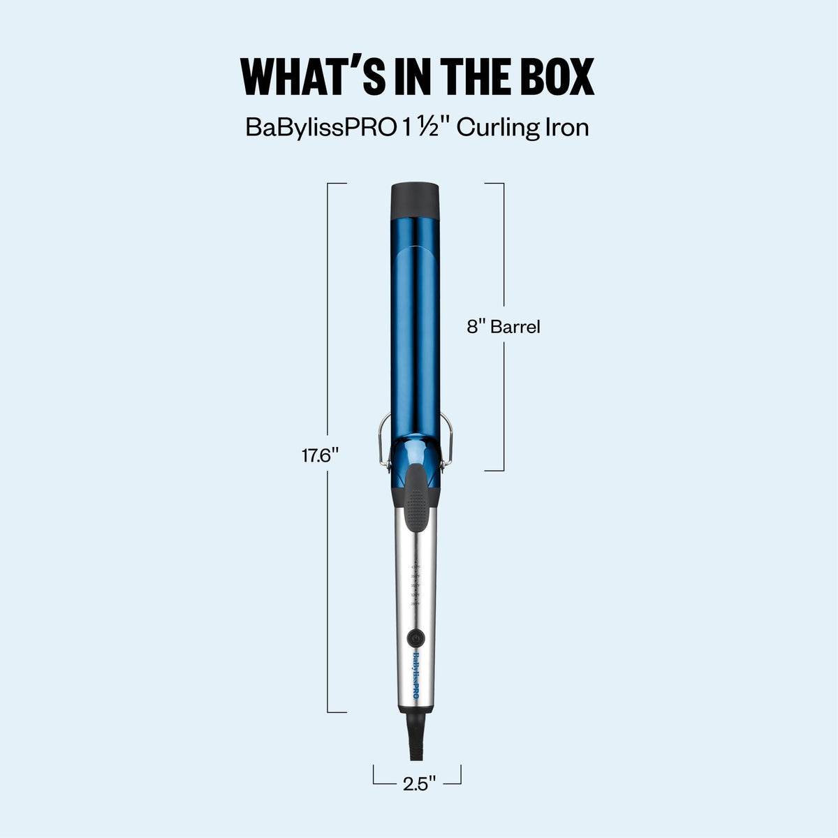 BaBylissPRO curling iron packaging front view