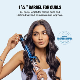 BaBylissPRO curling iron showing the extended barrel and cool tip