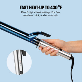BaBylissPRO curling iron side view with ergonomic grip