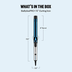 BaBylissPRO curling iron with 9-foot swivel cord