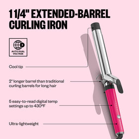 BaBylissPRO curling iron with digital temperature control display