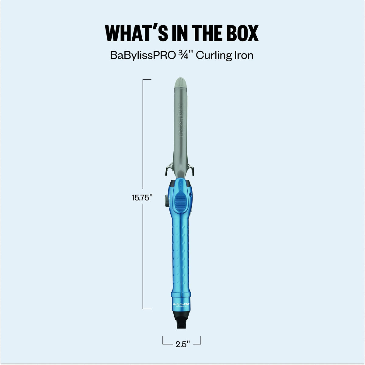 BaBylissPRO Curling Iron with Turbo Heat Button