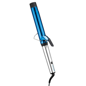 BaBylissPRO Extended-Barrel Curling Iron front view with blue finish