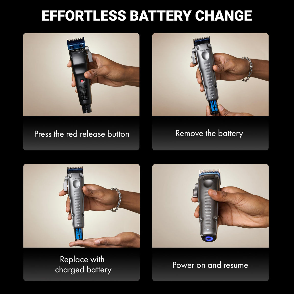 BaBylissPRO FXONE LO-PROFX Clipper with guards