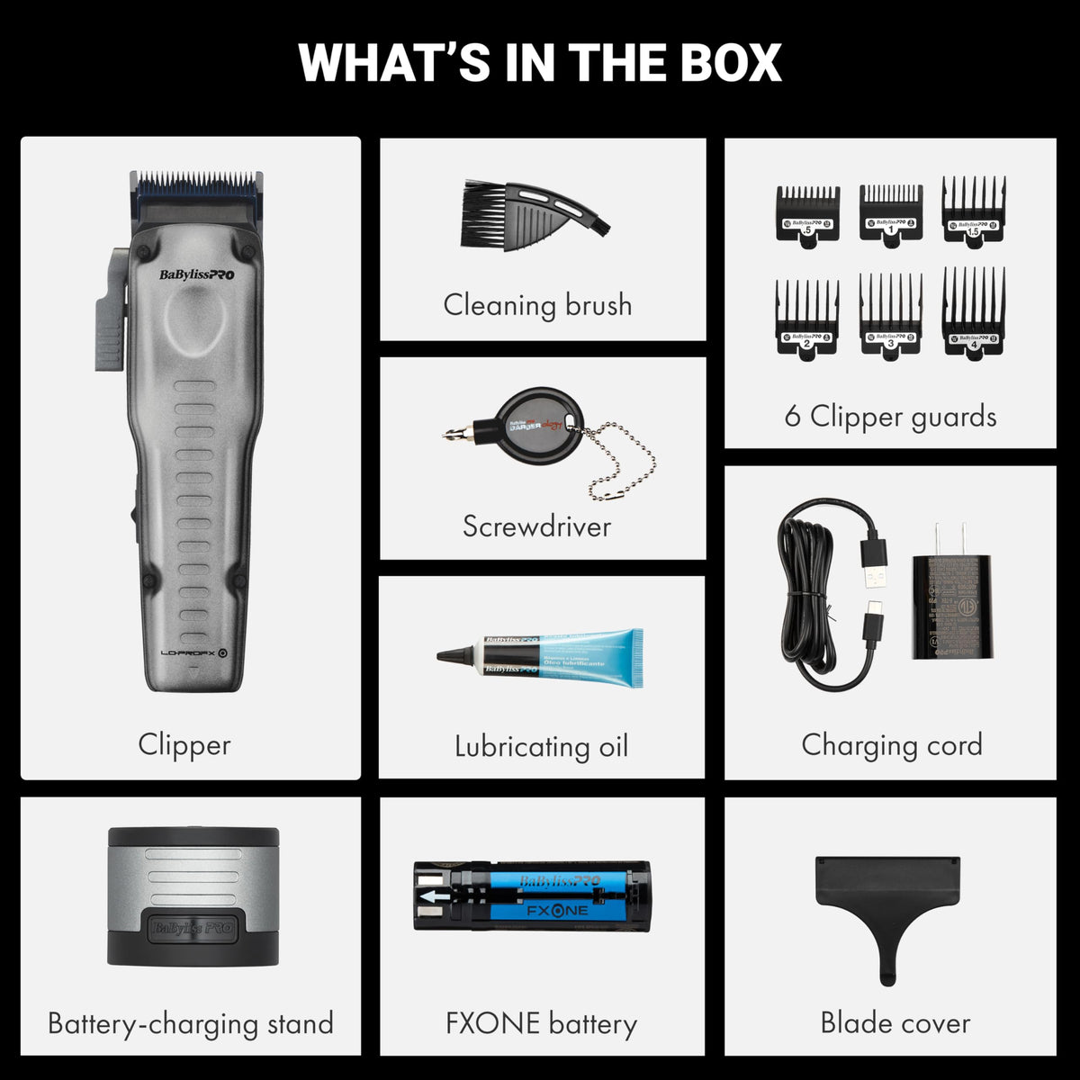 BaBylissPRO FXONE LO-PROFX Clipper with interchangeable battery
