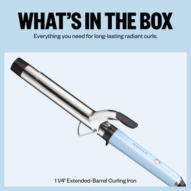 BaBylissPRO Iced Blue curling iron with 360° swivel cord