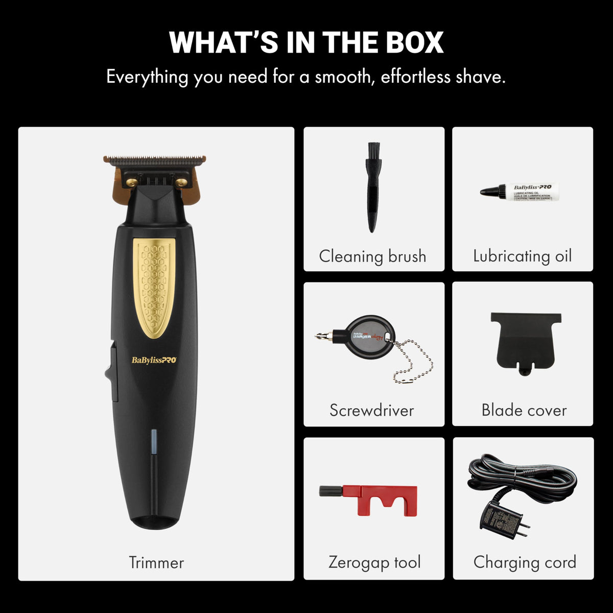 BaBylissPRO LithiumFX+ Hair Trimmer with LED low-battery indicator
