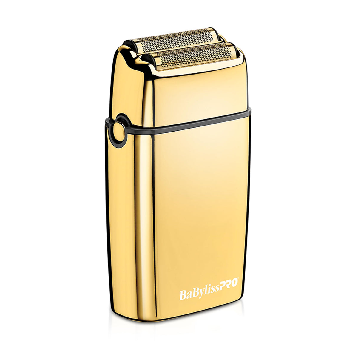 BaBylissPRO METALFX Double Foil Shaver front view in gold