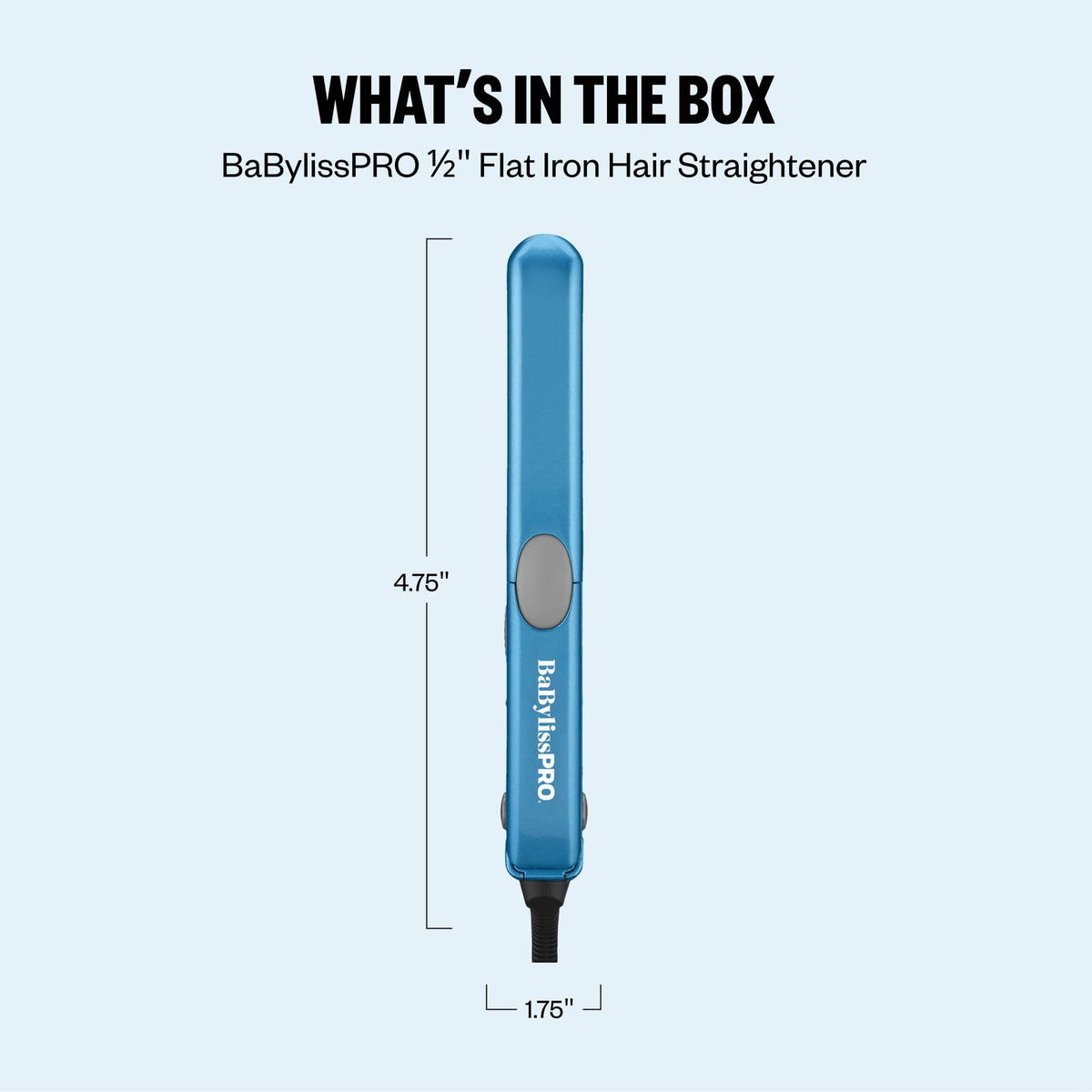 BaBylissPRO Mini Traveler Hair Straightener on a travel bag