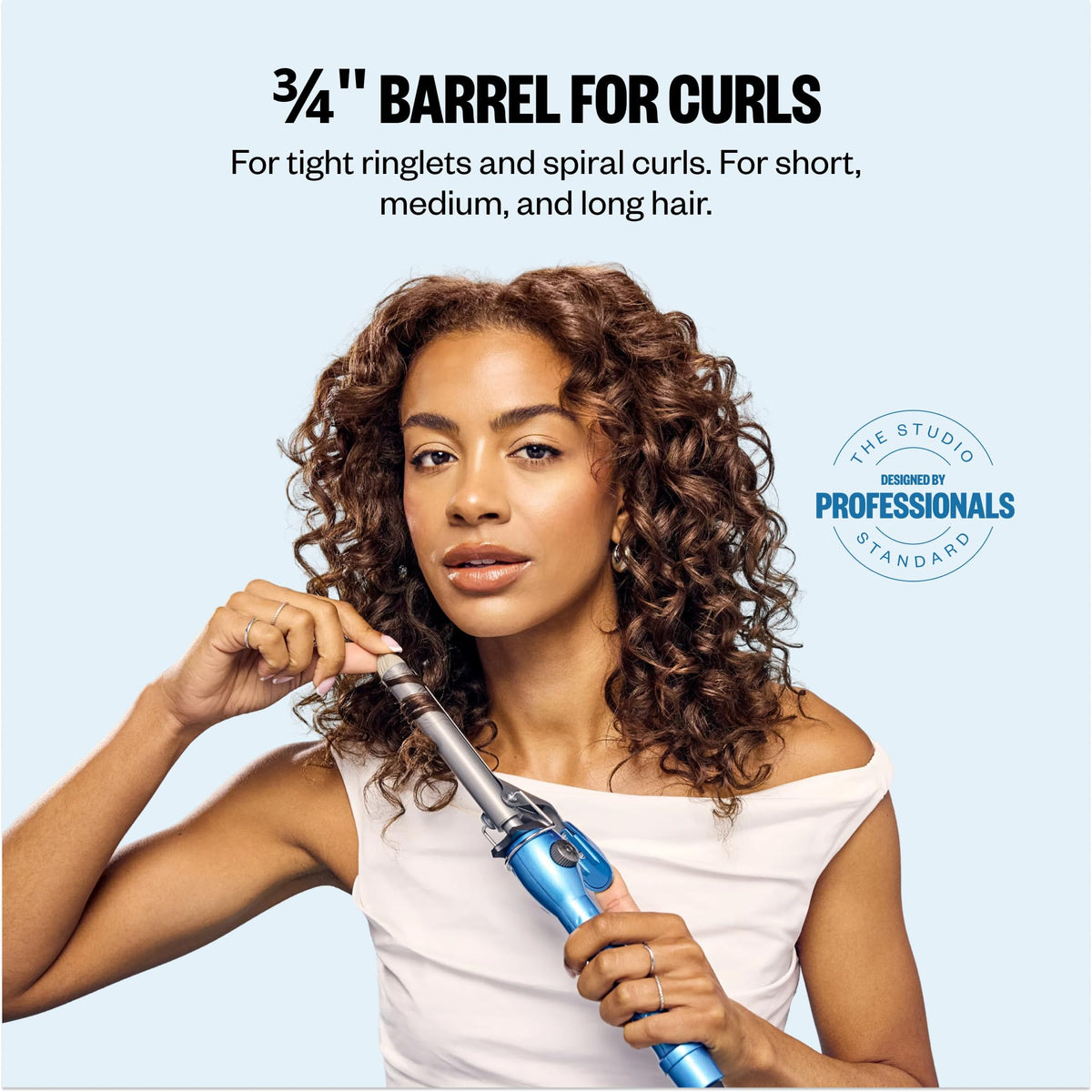 BaBylissPRO Nano Titanium Curling Iron 3/4 inch barrel close-up