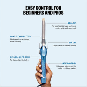 BaBylissPRO Nano Titanium Curling Iron side view