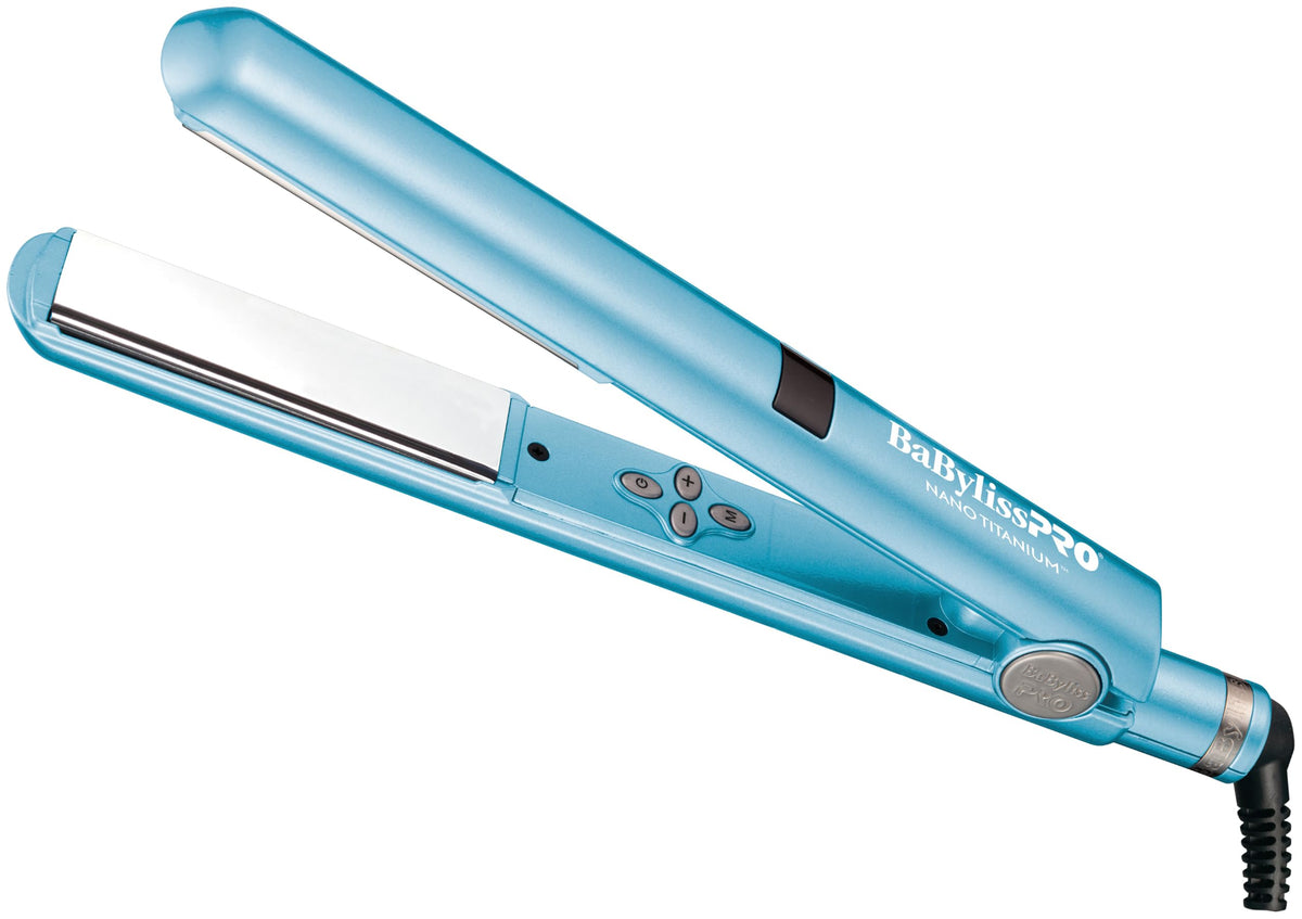 BaBylissPRO Nano Titanium Digital Flat Iron 1-inch front view
