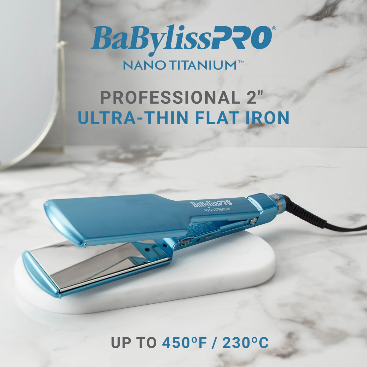 BaBylissPRO Nano Titanium Flat Iron 2-Inch packaging