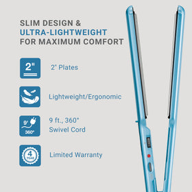 BaBylissPRO Nano Titanium Flat Iron 2-Inch with heat settings