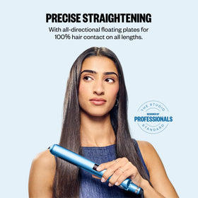 BaBylissPRO Nano Titanium Flat Iron showing digital temperature display