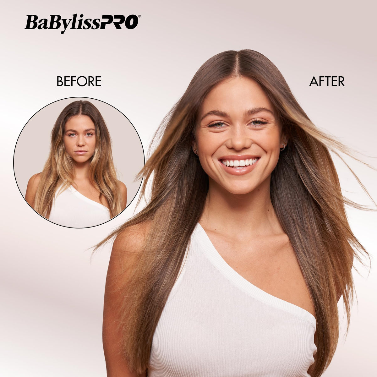 BaBylissPRO Nano Titanium Flat Iron showing temperature settings