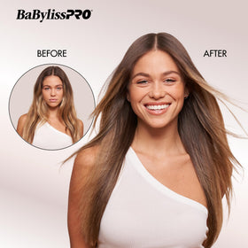 BaBylissPRO Nano Titanium Flat Iron showing temperature settings