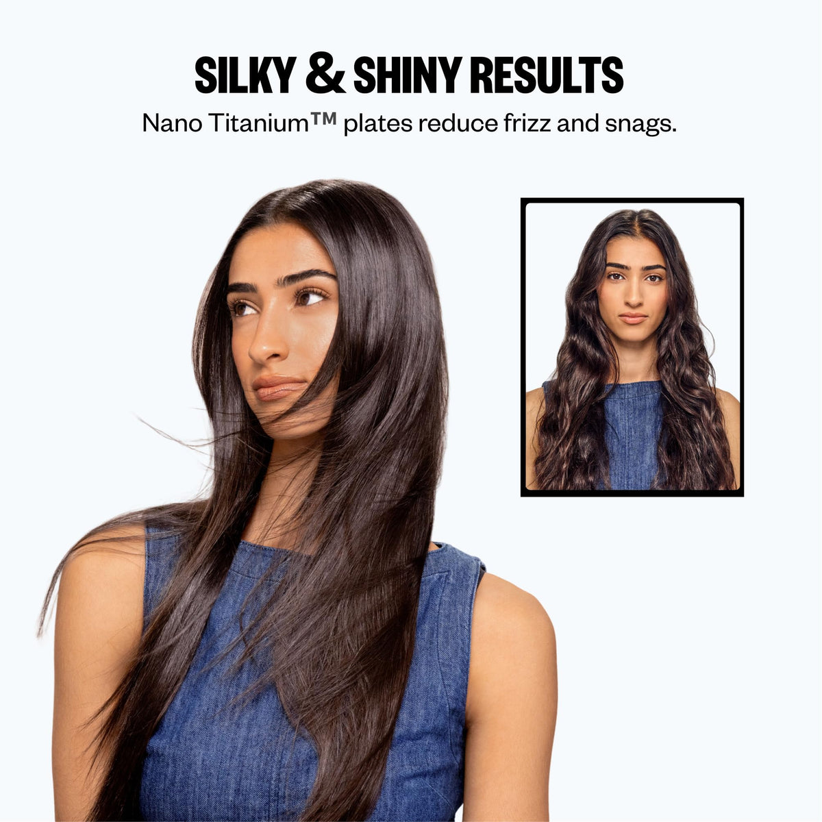 BaBylissPRO Nano Titanium Flat Iron side view with floating plates