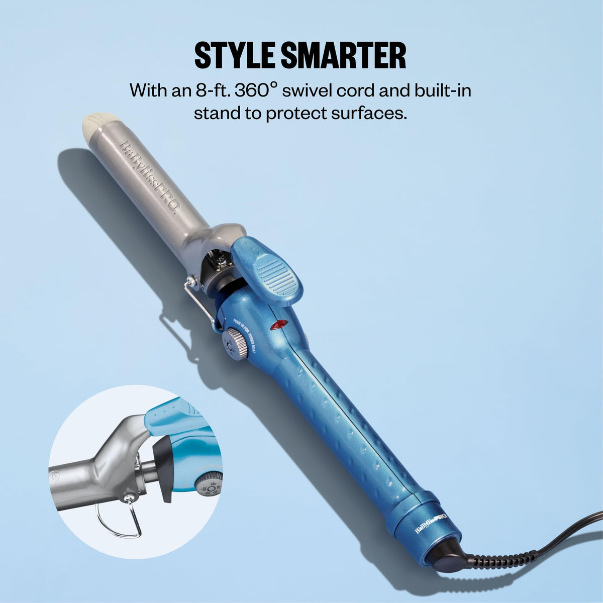 BaBylissPRO Spring Curling Iron 1 inch in lifestyle setting