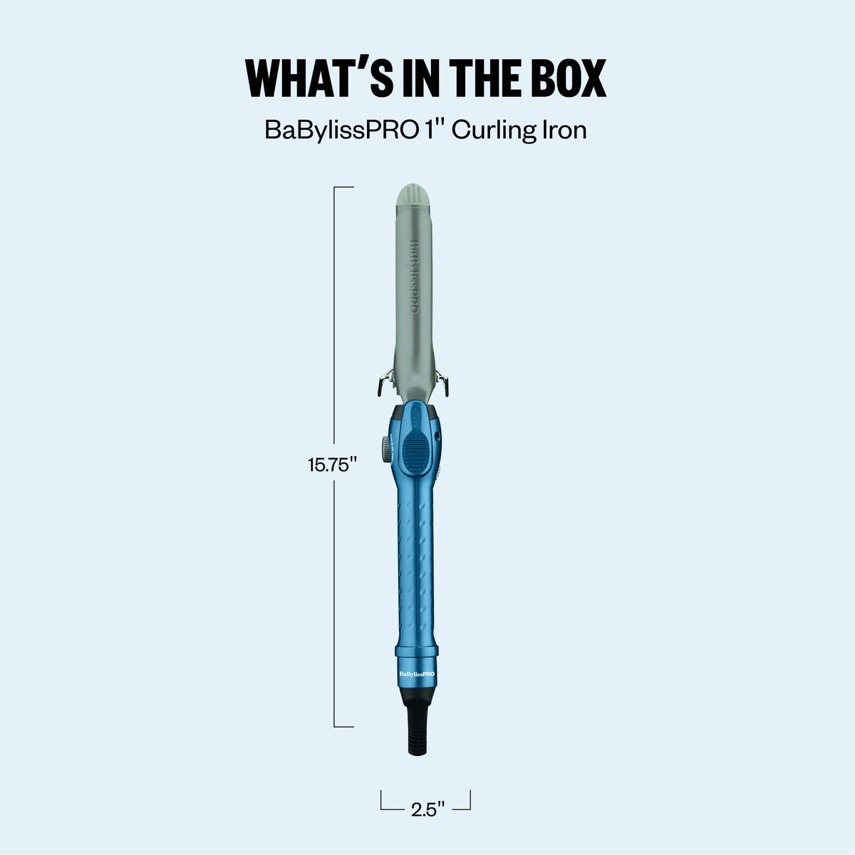 BaBylissPRO Spring Curling Iron 1 inch packaging