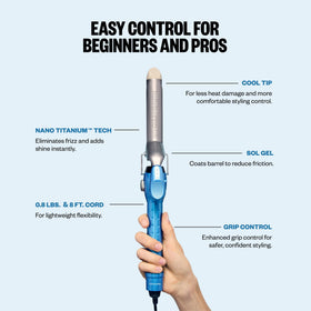 BaBylissPRO Spring Curling Iron 1 inch with heat settings
