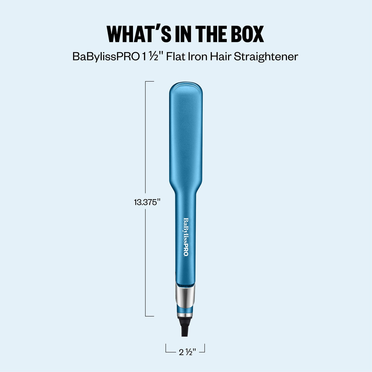 BaBylissPRO Ultra Sleek Flat Iron 1.5 inch ergonomic design