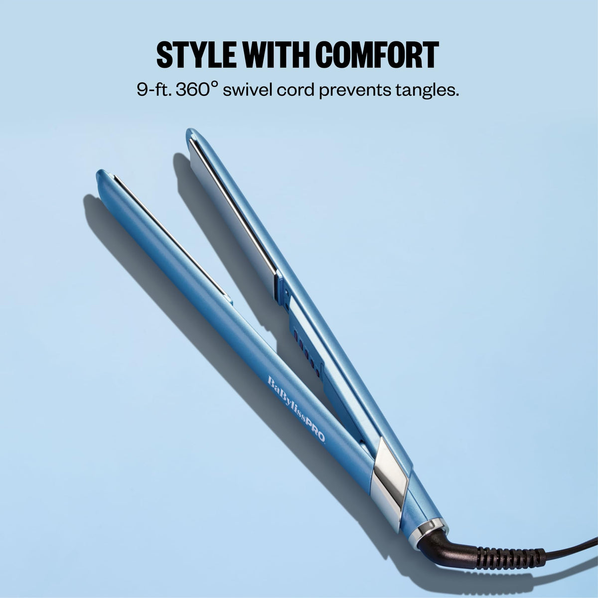 BaBylissPRO Ultra Sleek Flat Iron 1 inch close-up of plates