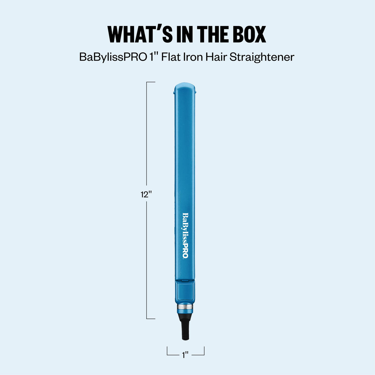BaBylissPRO Ultra Thin Flat Iron 1-inch packaging