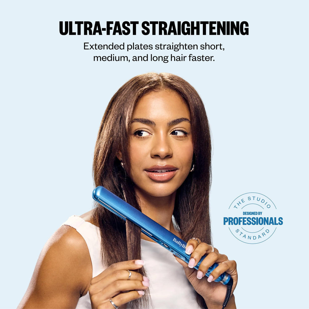 BaBylissPRO Ultra Thin Flat Iron 1-inch side view