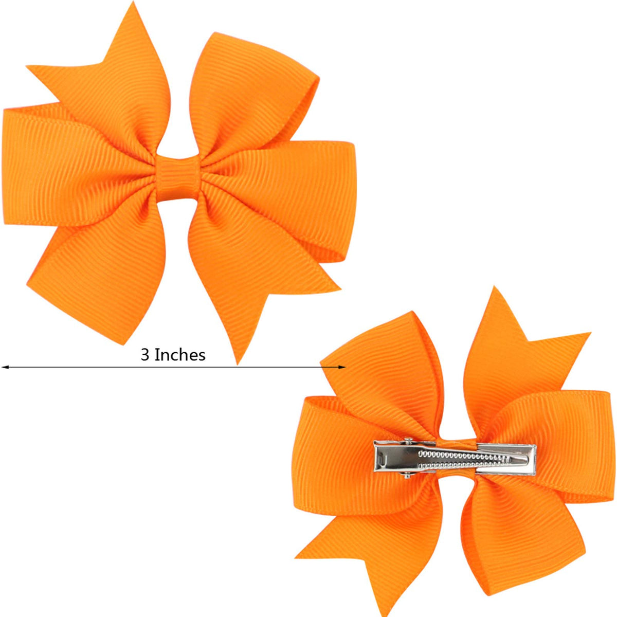Babymatch alligator clip with grosgrain ribbon bow close-up