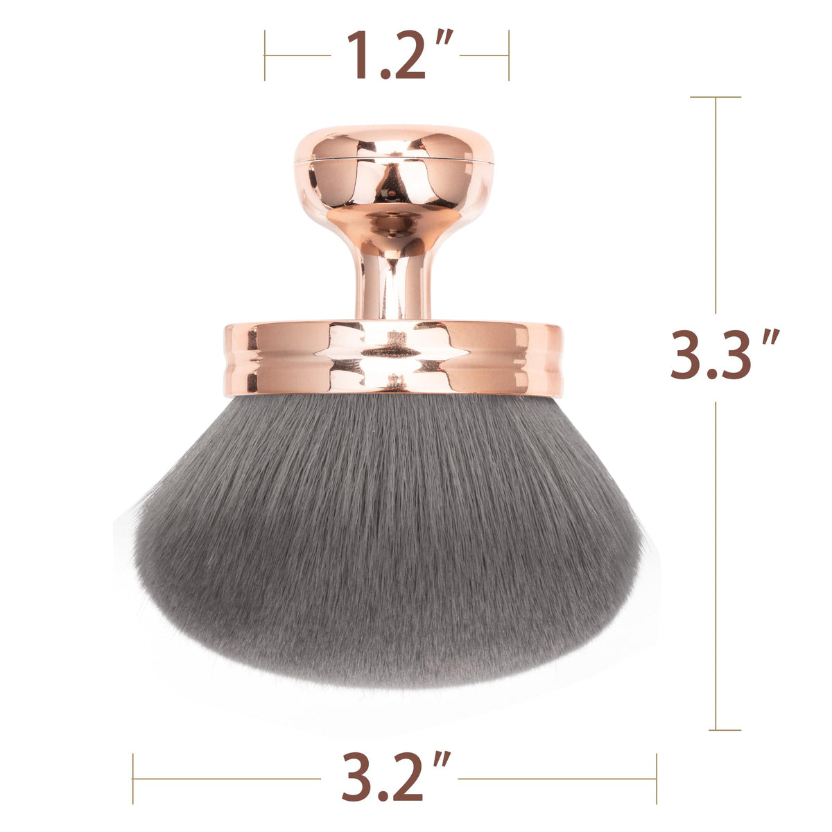 BABYSHEEP body makeup brush showing the 3.2-inch round head