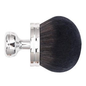 BABYSHEEP Extra Large Body Makeup Brush front view with black and silver design