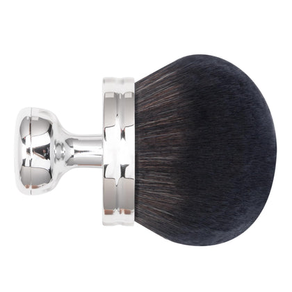 BABYSHEEP Extra Large Body Makeup Brush front view with black and silver design