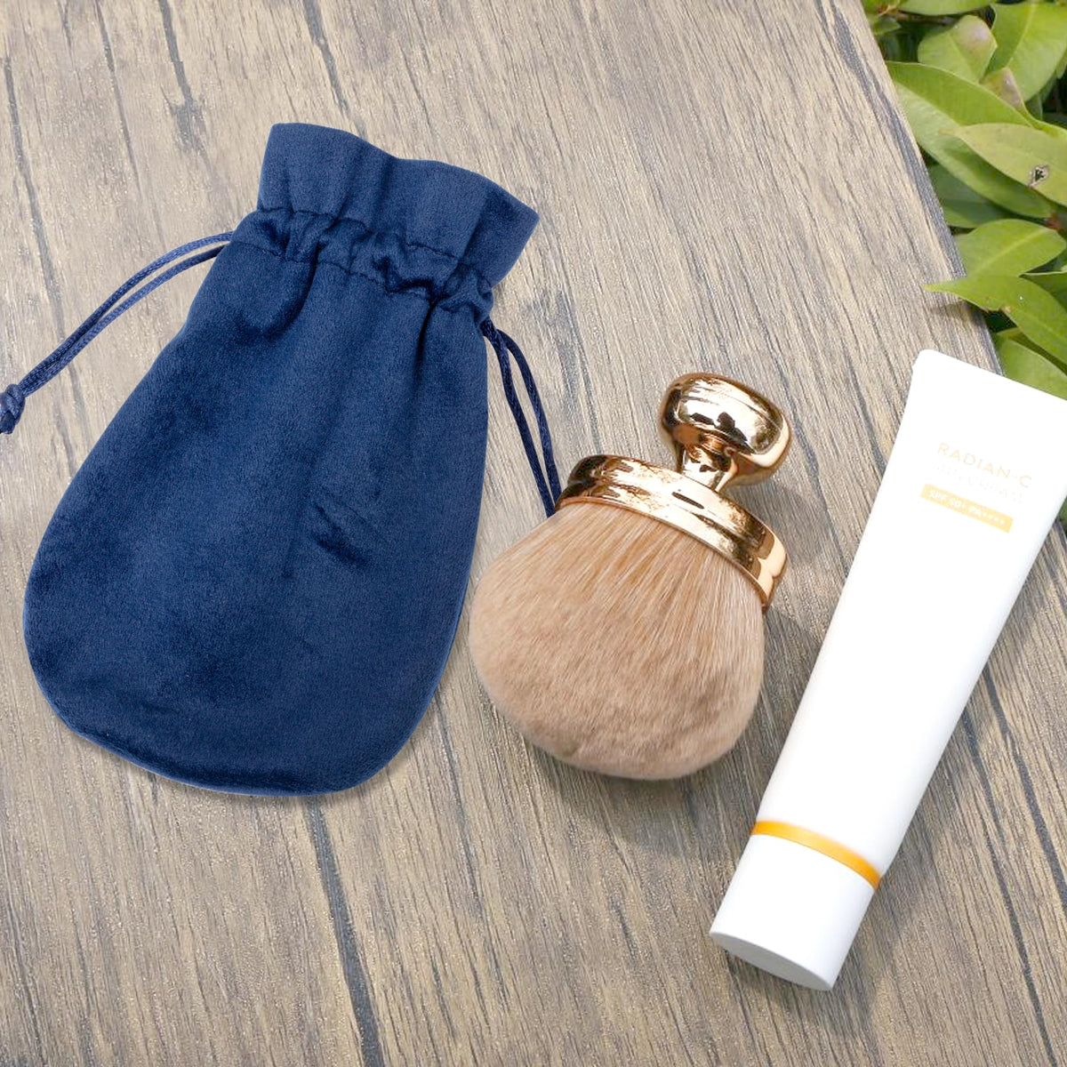 BABYSHEEP Extra Large Body Makeup Brush in lifestyle setting