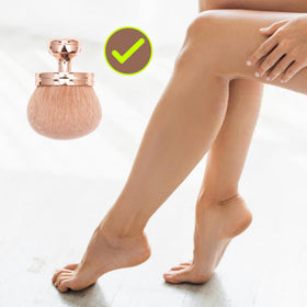 BABYSHEEP Extra Large Body Makeup Brush with bronzer on skin