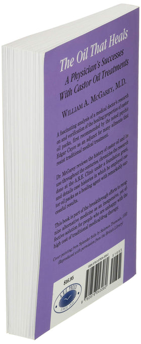 Back cover of The Oil That Heals book in good condition