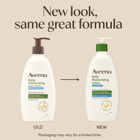 Back of Aveeno Sheer Hydration Daily Moisturizing Lotion bottle