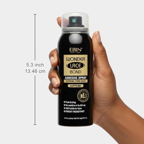 Back of EBIN NEW YORK Wonder Lace Bond Adhesive Spray packaging