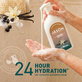 Back of JASON Vanilla & Cassis Body Wash bottle