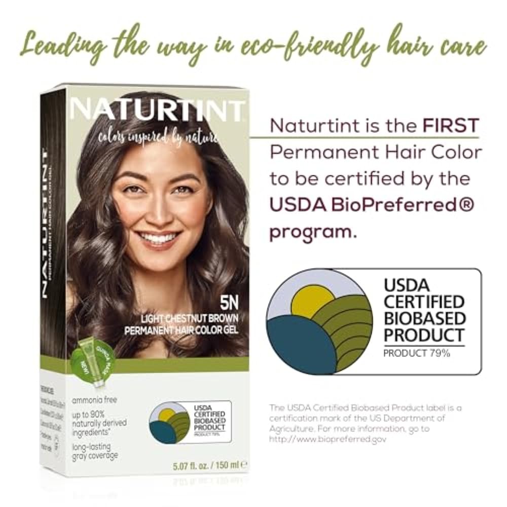 Back of Naturtint 5N packaging with ingredient list