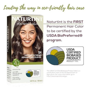 Back of Naturtint 5N packaging with ingredient list