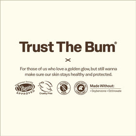 Back of Sun Bum SPF 15 Moisturizing Tanning Oil packaging