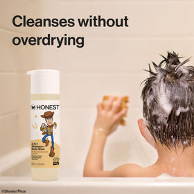 Back of The Honest Company Shampoo + Body Wash 381g packaging