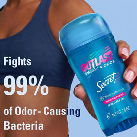 Back packaging of Secret Outlast Antiperspirant Deodorant